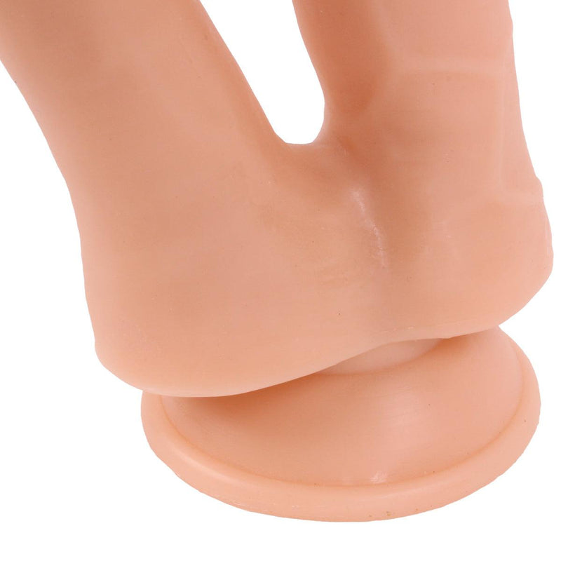 Kiotos Cox - Dildo Voor Dubbele Penetratie - 19 x 3/3.5 cm - Lichte Huidskleur-Erotiekvoordeel.nl