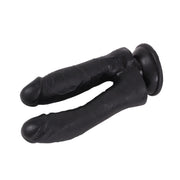 Kiotos Cox - Dildo Voor Dubbele Penetratie - 19 x 3/3.5 cm - Zwart-Erotiekvoordeel.nl