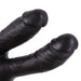 Kiotos Cox - Dildo Voor dubbele penetratie 19 x 3/3.5 cm - Zwart-Erotiekvoordeel.nl