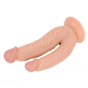 Kiotos Cox - Dildo Voor Dubbele Penetratie - 21 x 3.5/4.5 cm - Lichte Huidskleur-Erotiekvoordeel.nl