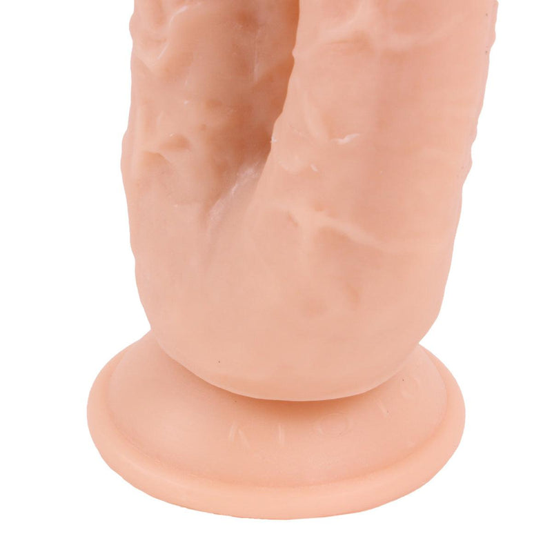 Kiotos Cox - Dildo Voor Dubbele Penetratie - 21 x 3.5/4.5 cm - Lichte Huidskleur-Erotiekvoordeel.nl