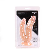 Kiotos Cox - Dildo Voor Dubbele Penetratie - 21 x 3.5/4.5 cm - Lichte Huidskleur-Erotiekvoordeel.nl