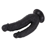 Kiotos Cox - Dildo Voor Dubbele Penetratie - 21 x 3.5/4.5 cm - Zwart-Erotiekvoordeel.nl