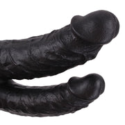 Kiotos Cox - Dildo Voor Dubbele Penetratie - 21 x 3.5/4.5 cm - Zwart-Erotiekvoordeel.nl