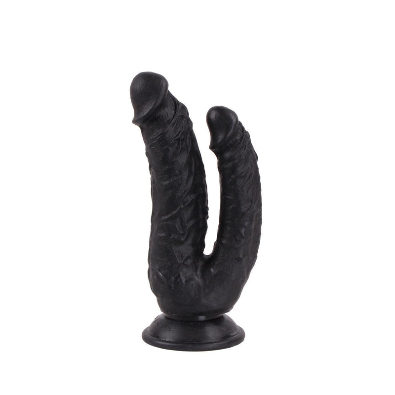 Kiotos Cox - Dildo Voor Dubbele Penetratie - 21 x 3.5/4.5 cm - Zwart-Erotiekvoordeel.nl