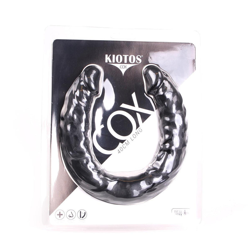 Kiotos Cox - Dubbele Dildo - 40 x 3.6/3.8 cm - Zwart-Erotiekvoordeel.nl