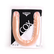 Kiotos Cox - Dubbele Dildo - 45 x 4,5/4,8 cm - Lichte Huidskleur-Erotiekvoordeel.nl