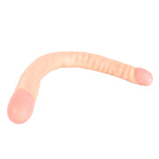 Kiotos Cox - Dubbele Dildo - 45 x 4,5/4,8 cm - Lichte Huidskleur-Erotiekvoordeel.nl