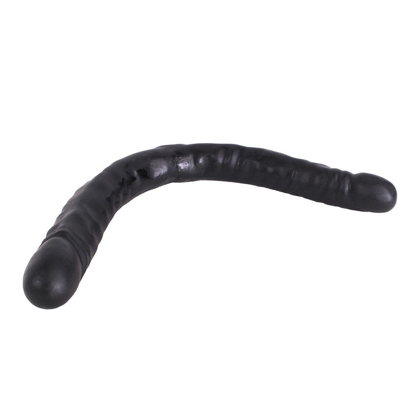 Kiotos Cox - Dubbele Dildo - 45 x 4,5/4,8 cm - Zwart-Erotiekvoordeel.nl