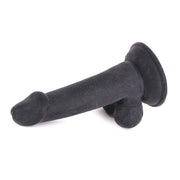Kiotos Cox - Dildo Dritto Con Scroto 16 x 4 cm - Nero-Erotiekvoordeel.nl