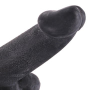 Kiotos Cox - Dildo Dritto Con Scroto 16 x 4 cm - Nero-Erotiekvoordeel.nl