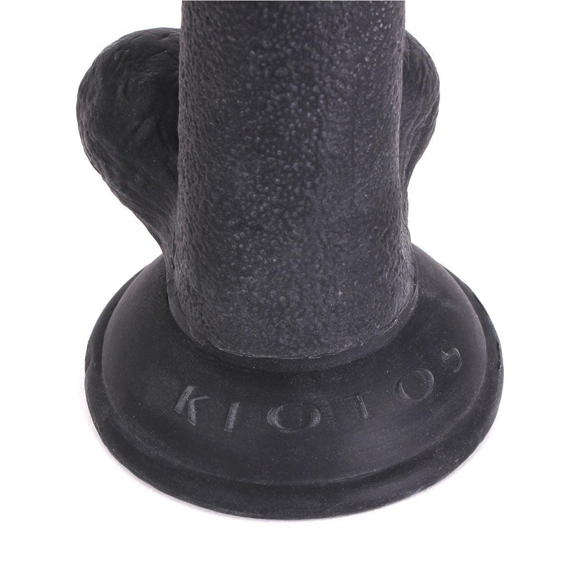 Kiotos Cox - Dildo Dritto Con Scroto 16 x 4 cm - Nero-Erotiekvoordeel.nl