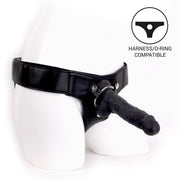 Kiotos Cox - Dildo Dritto Con Scroto 16 x 4 cm - Nero-Erotiekvoordeel.nl