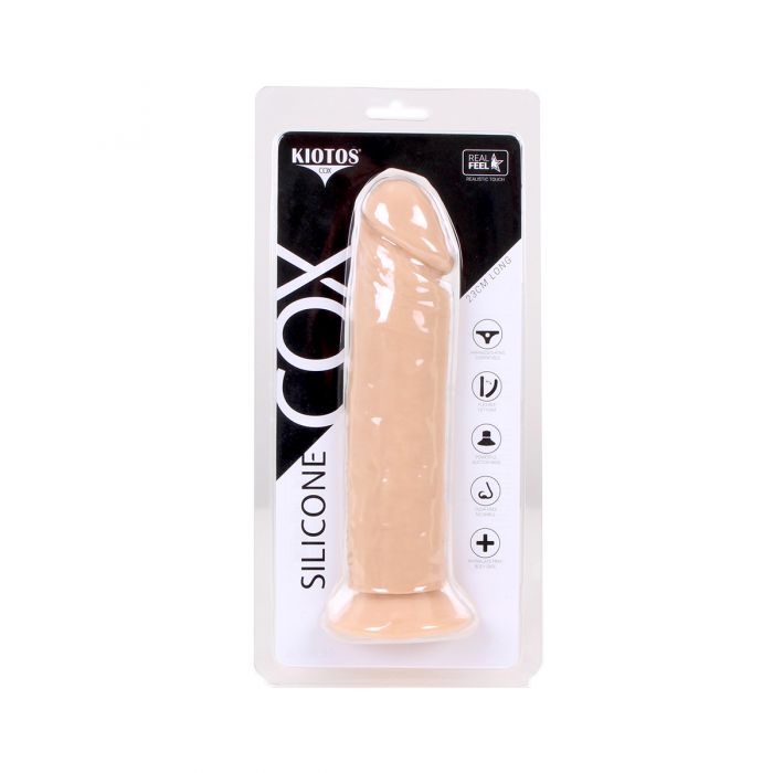 Kiotos Cox - Siliconen Dildo Met Zuignap 23 x 5 cm - Lichte Huidskleur-Erotiekvoordeel.nl