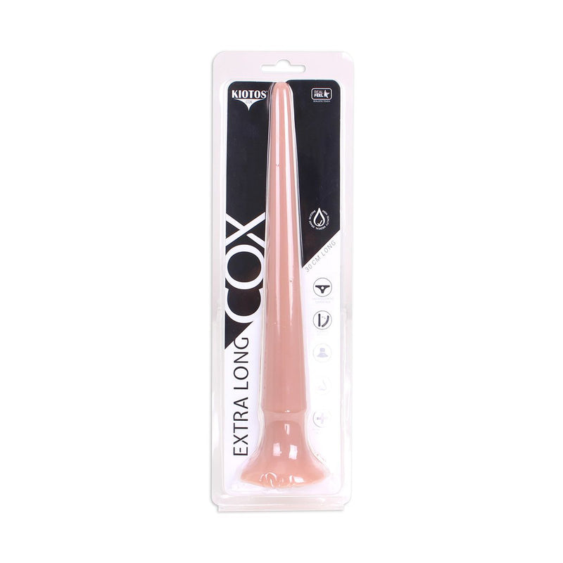 Kiotos Cox - XXL dildo Van 30 cm lang Met Diameter Van 12 mm > 30 mm - Lichte Huidskleur-Erotiekvoordeel.nl