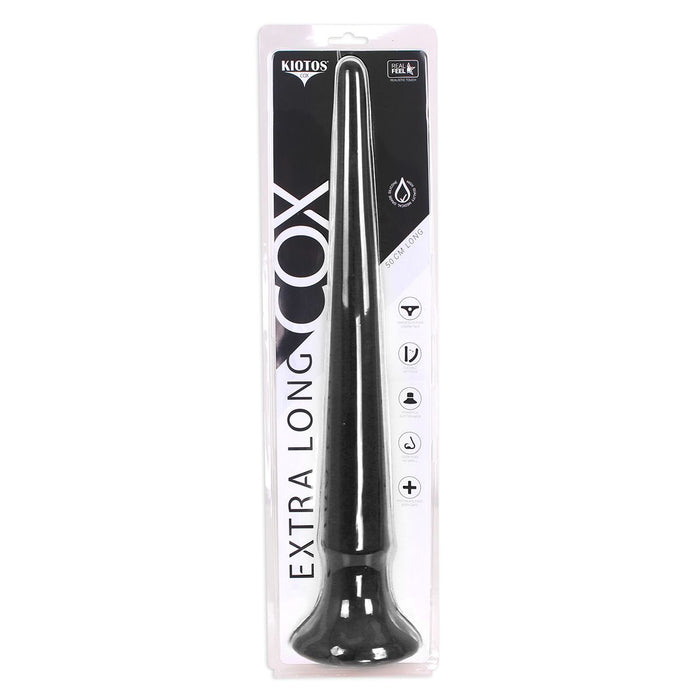 Kiotos Cox - XXL dildo Van 50 cm lang Met Diameter Van 23 mm > 56 mm - Zwart-Erotiekvoordeel.nl