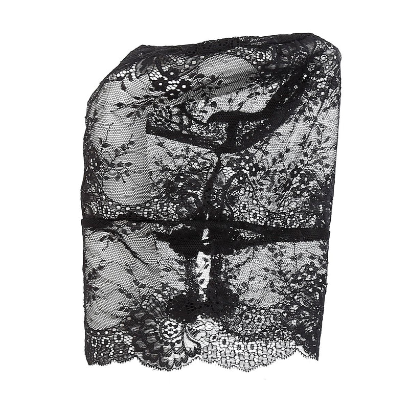 Kiotos - Fancy Lace Hood - Transparant Gezichtsbedekkend Kanten Masker-Erotiekvoordeel.nl