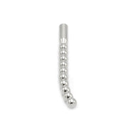 Kiotos - Plug anal estriado con ligera curvatura y cristal Swarovski - Diámetro 8 y 10 mm - Erotiekvoordeel.nl