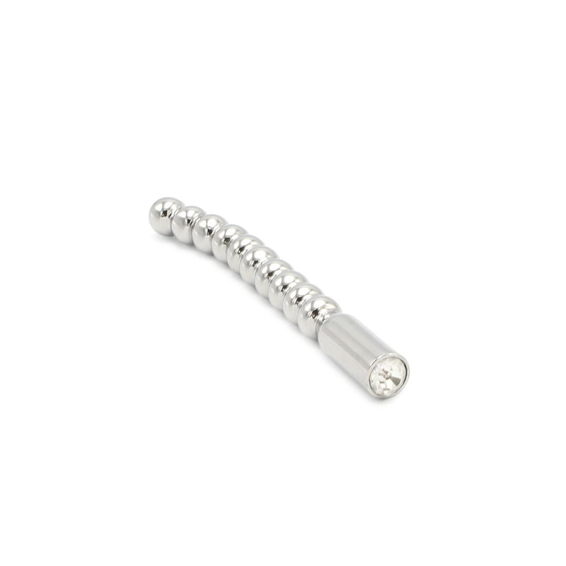 Kiotos - Plug anular con relieve, ligera curvatura y cristal Swarovski - Diámetro 8 y 10 mm - Erotiekvoordeel.nl