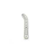 Kiotos - Plug anular estriado con ligera curvatura y cristal Swarovski - Diámetro 8 y 10 mm - Erotiekvoordeel.nl