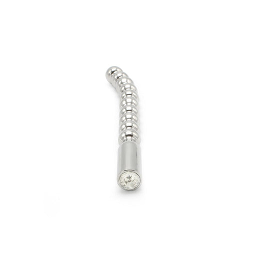 Kiotos - Plug anular estriado con ligera curvatura y cristal Swarovski - Diámetro 8 y 10 mm - Erotiekvoordeel.nl