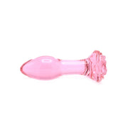 Kiotos Glass - Glazen Buttplug Met Roos - Roze-Erotiekvoordeel.nl