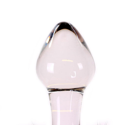 Kiotos - Glass butt plug with white rabbit tail-Erotiekvoordeel.nl