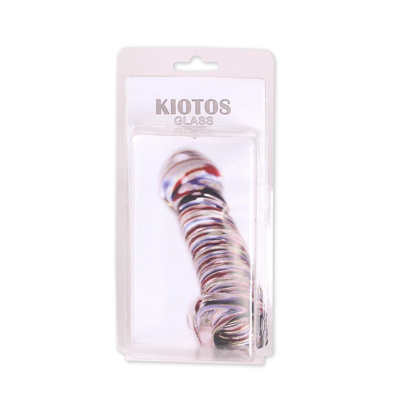 Kiotos - Glass butt plug with white rabbit tail-Erotiekvoordeel.nl