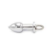 Kiotos - Hollow Stainless Steel Butt Plug with Locking Screw - Small-Erotiekvoordeel.nl