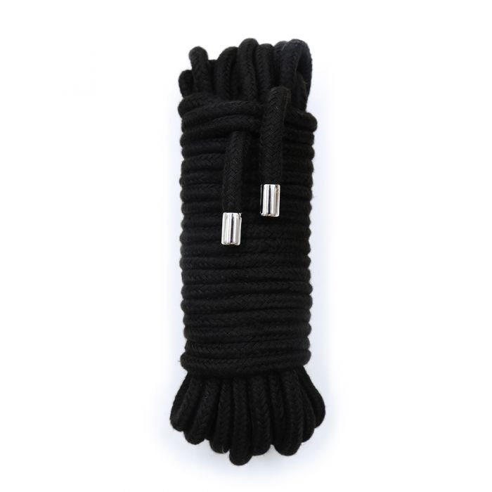 Kiotos - Cuerda de algodón para bondage BDSM de 20 metros - Negro-Erotiekvoordeel.nl