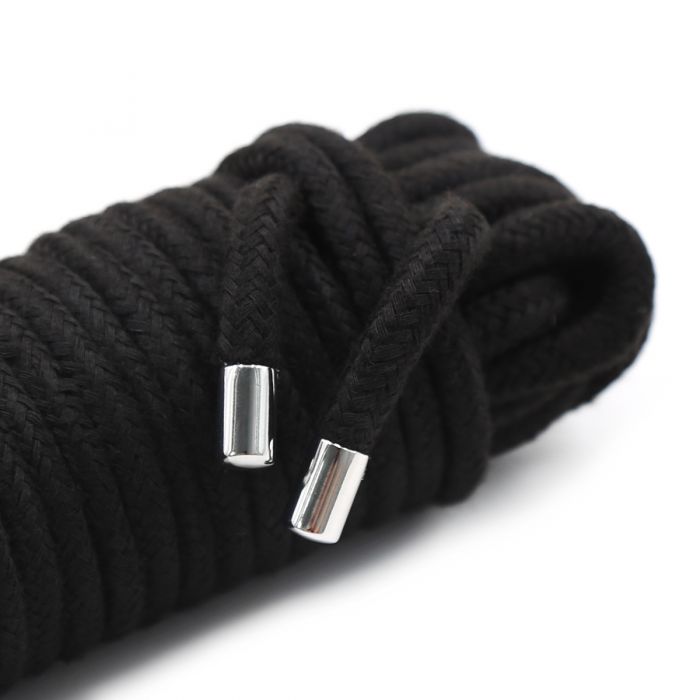 Kiotos - Cuerda de algodón para bondage BDSM de 20 metros - Negro-Erotiekvoordeel.nl