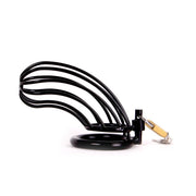 Kiotos - Keuschheitskäfig Bird Cage aus Metall mit Vorhängeschloss - Schwarz - Erotiekvoordeel.nl