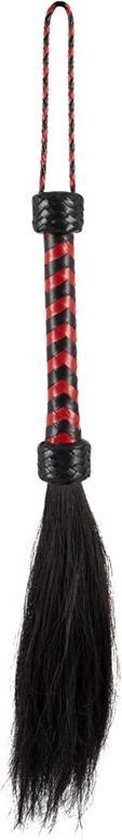 Kiotos Leather - Korte Paardenhaar Zweep Met Rood/Zwart Handvat-Erotiekvoordeel.nl