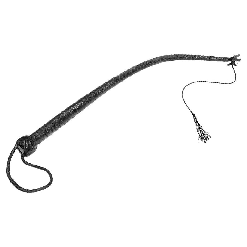 Kiotos - Leather Single Tail Whip – 60 cm – Black-Erotiekvoordeel.nl