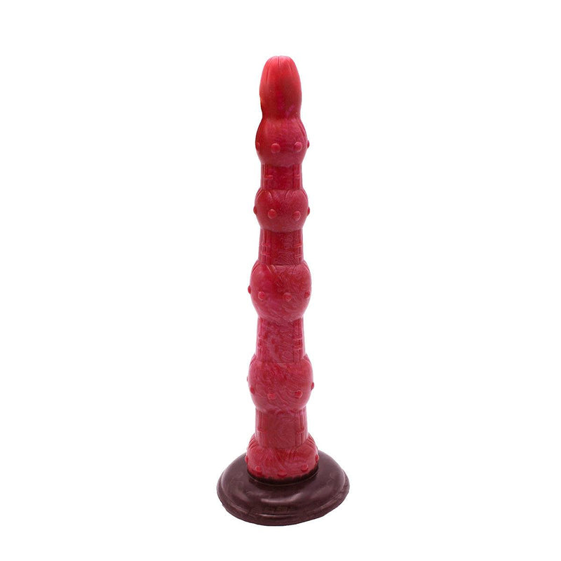 Kiotos Monstar - Anal Dildo No. 45 - 37.5 x 5.7 cm - Pink/Red/Black-Erotiekvoordeel.nl
