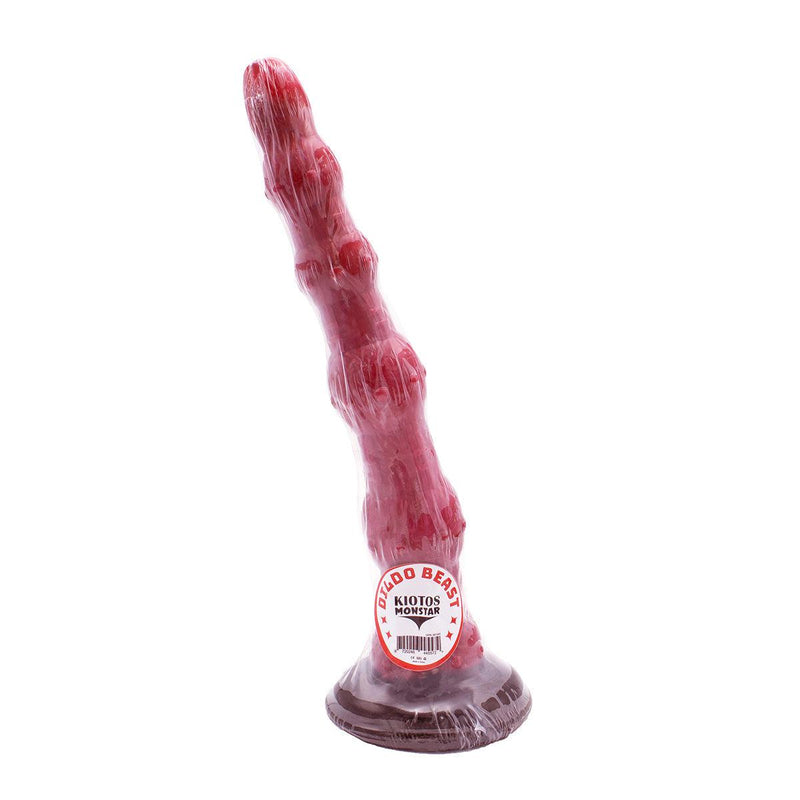 Kiotos Monstar - Anal Dildo No. 45 - 37.5 x 5.7 cm - Pink/Red/Black-Erotiekvoordeel.nl