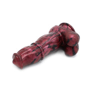 Kiotos Monstar - Benny - Silikonowy Dildo Fantazyjne - Długość 215 Mm - Średnica 55 Mm - Czerwono-czarne-Erotiekvoordeel.nl
