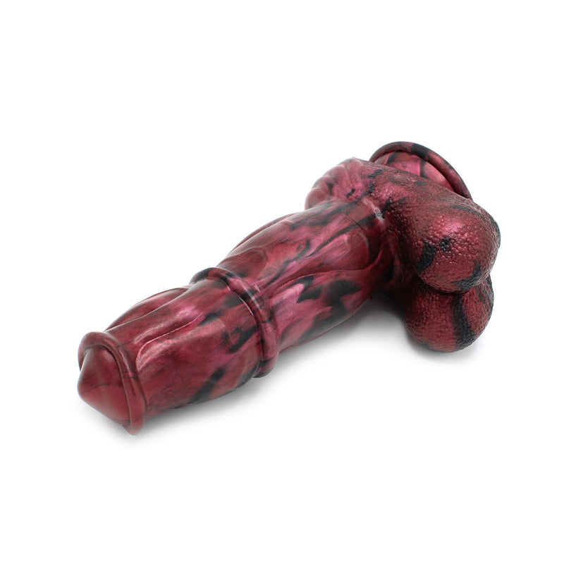 Kiotos Monstar - Benny - Silikonowy Dildo Fantazyjne - Długość 215 Mm - Średnica 55 Mm - Czerwono-czarne-Erotiekvoordeel.nl