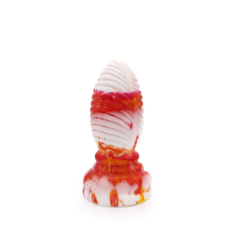 Kiotos Monstar - Wtyczka Analna Beast 6 - 16,5 X 6,5 Cm - Pomarańczowy/Biały/Czerwony - Erotiekvoordeel.nl