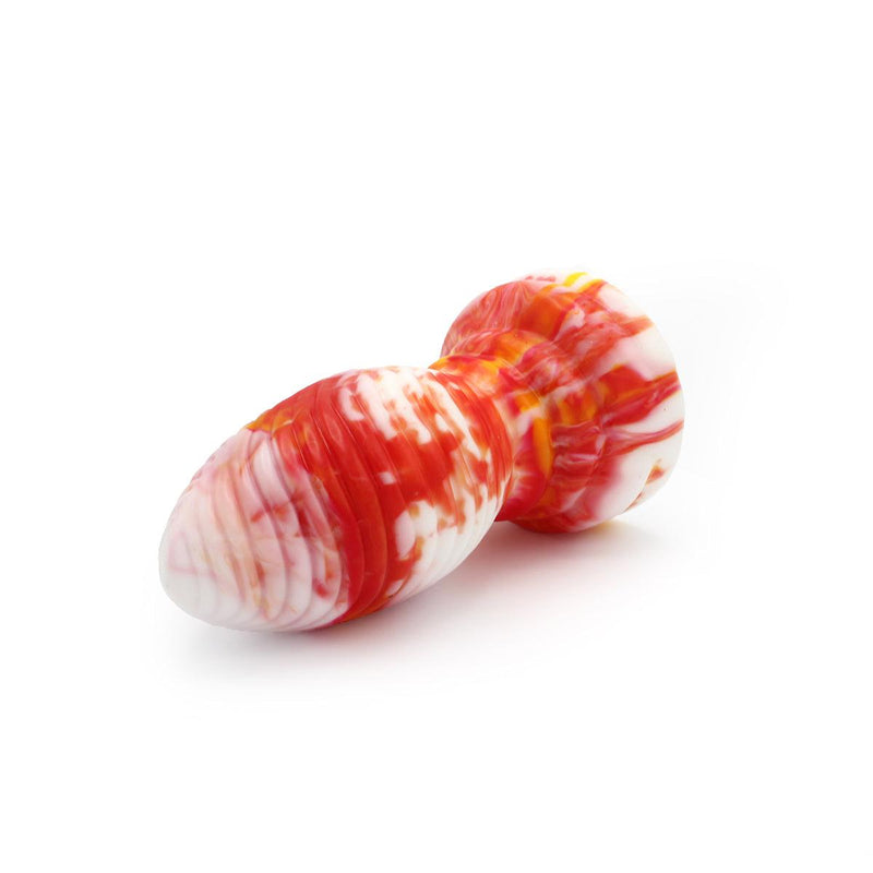 Kiotos Monstar - Wtyczka Analna Beast 6 - 16,5 X 6,5 Cm - Pomarańczowy/Biały/Czerwony-Erotiekvoordeel.nl