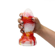 Kiotos Monstar - Wtyczka Analna Beast 6 - 16,5 X 6,5 Cm - Pomarańczowy/Biały/Czerwony-Erotiekvoordeel.nl