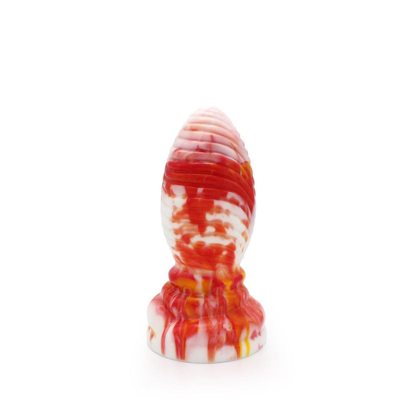 Kiotos Monstar - Wtyczka Analna Beast 6 - 16,5 X 6,5 Cm - Pomarańczowy/Biały/Czerwony - Erotiekvoordeel.nl