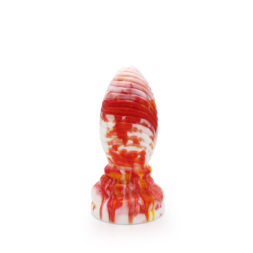 Kiotos Monstar - Plug anale Beast 6 - 16,5 x 6,5 cm - Arancione/Bianco/Rosso-Erotiekvoordeel.nl