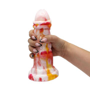 Kiotos Monstar - Dildo Beast 1 - 20,5 X 5,5 Cm - Pomarańczowy/Biały/Czerwony-Erotiekvoordeel.nl