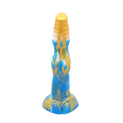 Kiotos Monstar - Dildo Beast 19 - 25 x 6 cm - Goud/Blauw/Wit-Erotiekvoordeel.nl