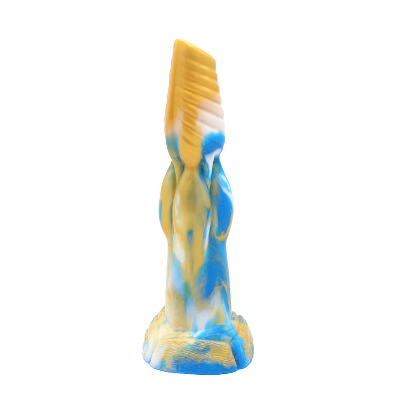 Kiotos Monstar - Dildo Beast 19 - 25 x 6 cm - Goud/Blauw/Wit-Erotiekvoordeel.nl