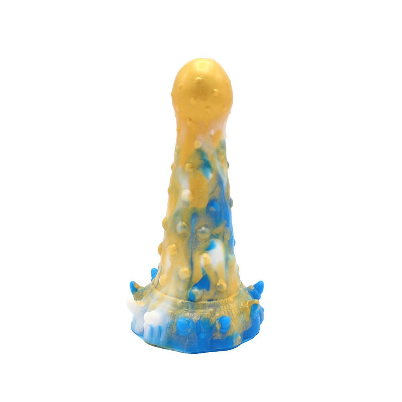 Kiotos Monstar - Dildo Beast 20 - Goud/Blauw/Wit-Erotiekvoordeel.nl