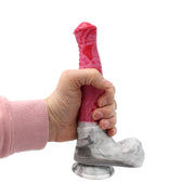 Kiotos Monstar - Fantasie Dildo Nr. 22 - 24,5 cm - Roze/Grijs/Wit-Erotiekvoordeel.nl