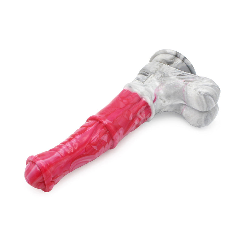 Kiotos Monstar - Fantasie Dildo Nr. 22 - 24,5 cm - Roze/Grijs/Wit-Erotiekvoordeel.nl