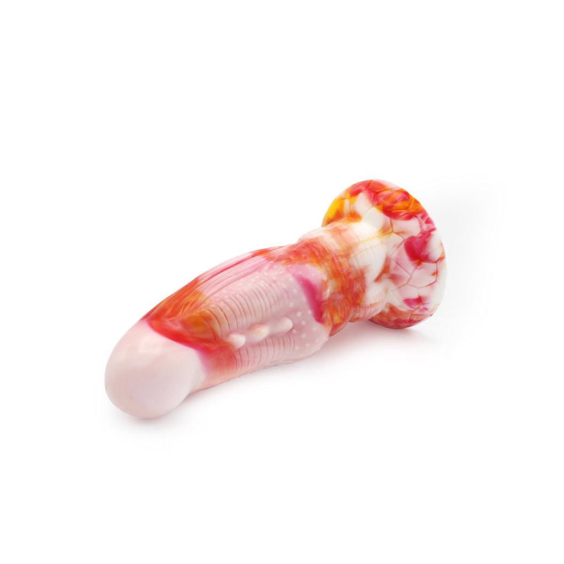 Kiotos Monstar - Dildo Beast 3 - 21 x 7 cm - Orange/White/Red-Erotiekvoordeel.nl